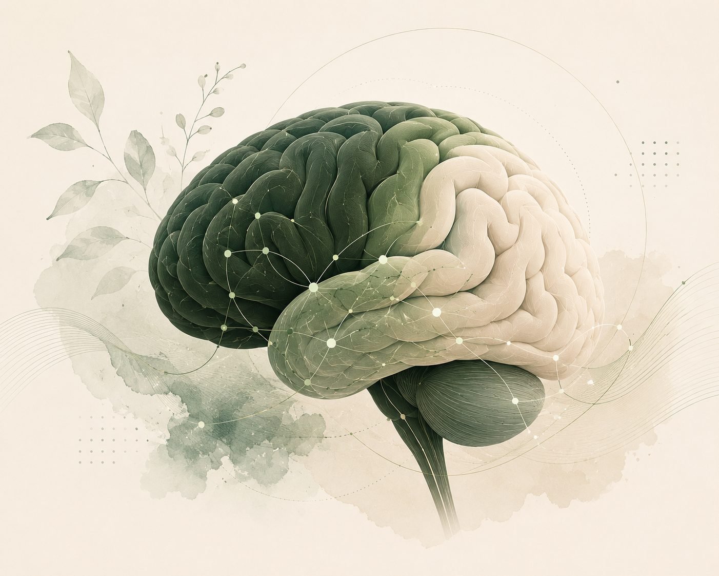 Representación artística del cerebro